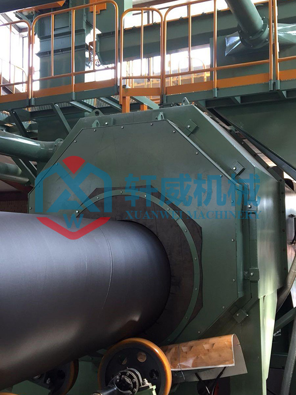 Steel pipe outer wall shot bla